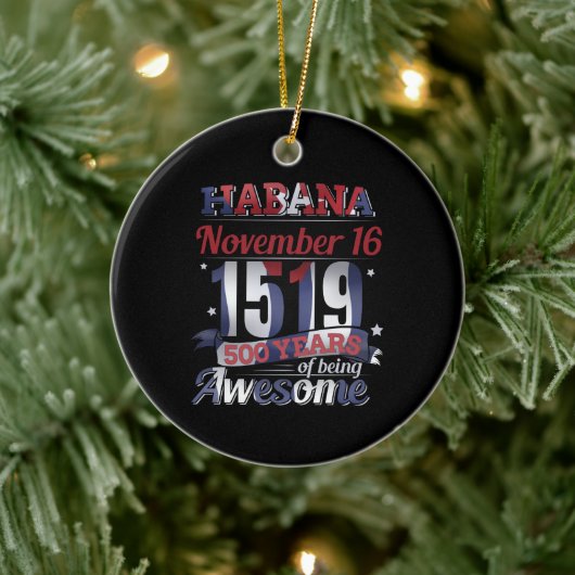 Havanna Kuba - Habana 500 Jahre Phantastisch Keramik Ornament (Baum)