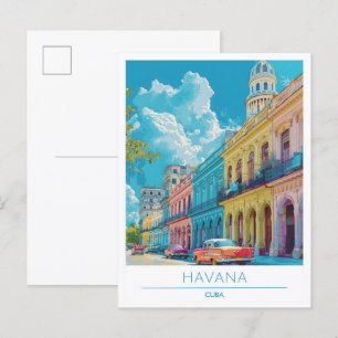 Havanna Kuba Kunst Vintage Reise Postkarte