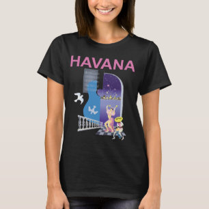 Havanna Kuba Nacht Retro Reise T-Shirt