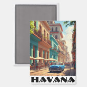 Havanna Kuba Oldtimer Magnet (Vorderseite/Rückseite)