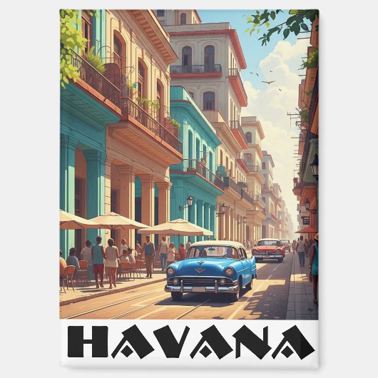 Havanna Kuba Oldtimer Magnet (Vorderseite)