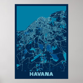 Havanna - Kuba Peace City Map Poster