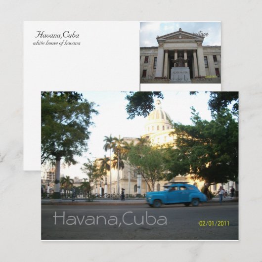 Havanna, Kuba Postkarte (Vorne/Hinten)
