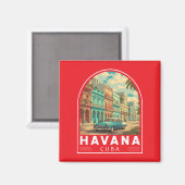 Havanna Kuba Reise Kunst Emblem Magnet (Vorderseite/Rückseite)