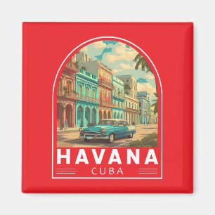 Havanna Kuba Reise Kunst Emblem Magnet