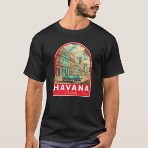 Havanna Kuba Reise Kunst Emblem T-Shirt