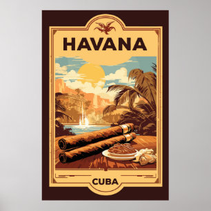 Havanna, Kuba, Reisewerbung Poster