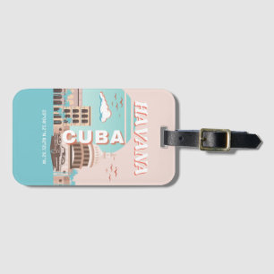 Havanna Kuba Retro Reise Kunst Gepäckanhänger