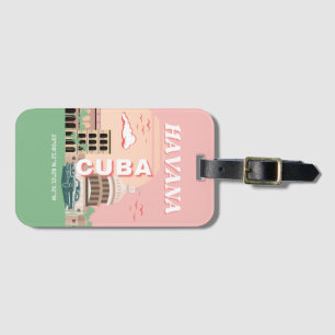 Havanna Kuba Retro Vintage Kunst Gepäckanhänger