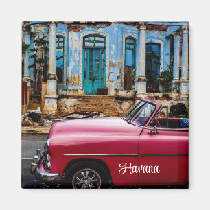 Havanna Kuba Rotes Oldtimer Auto Magnet