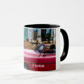 Havanna Kuba Rotes Oldtimer-Auto Tasse (VorderseiteRechts)