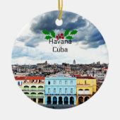 Havanna, Kuba-Stadtbild mit Weihnachtsheiliger Keramik Ornament (Vorne)