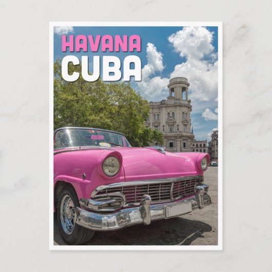 Havanna Kuba Vintage Autoreise Postkarte (Vorderseite)
