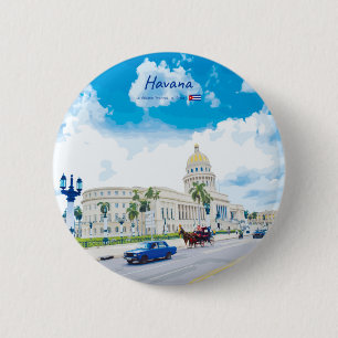 Havanna, Kuba - Vintage Classic Soul Button