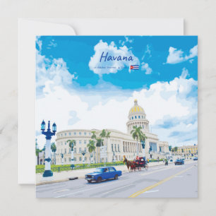 Havanna, Kuba - Vintage Classic Soul Einladung