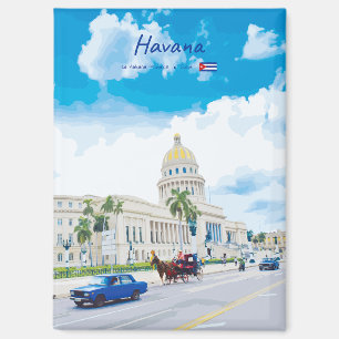 Havanna, Kuba - Vintage Classic Soul Flat Magnet