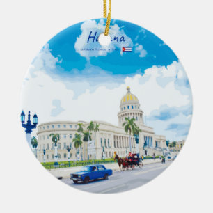 Havanna, Kuba - Vintage Classic Soul Keramik Ornament