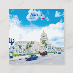 Havanna, Kuba - Vintage Classic Soul Quadratische Visitenkarte