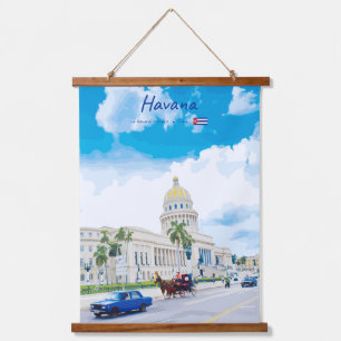 Havanna, Kuba - Vintage Classic Soul Wandteppich Mit Holzrahmen