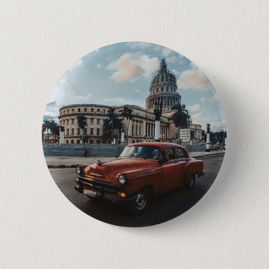 Havanna Kuba Vintage-Klassiker Button (Vorderseite)