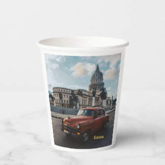 Havanna Kuba Vintage-Klassiker Pappbecher