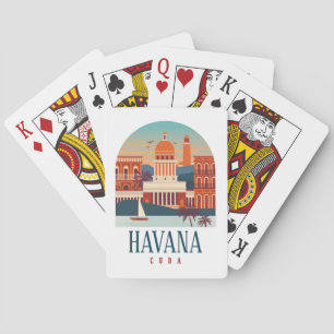Havanna Kuba Vintage Minimal Retro Reise Spielkarten