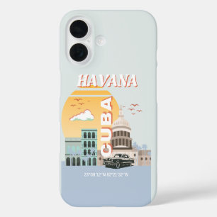 Havanna Kuba Vintage-Reise Kunst iPhone 16 Hülle