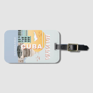 Havanna Kuba Vintage-Reise Kunst Gepäckanhänger