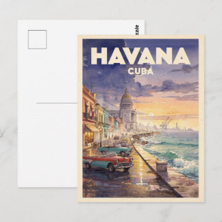 Havanna Kuba Vintage Reise Postkarte