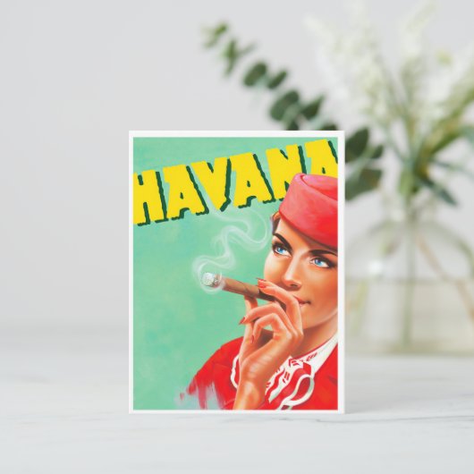 Havanna Kuba Vintage Reise Postkarte (Stehend Vorderseite)