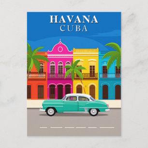 Havanna Kuba Vintage Reiseauto Postkarte