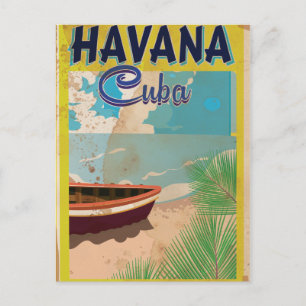 Havanna, Kuba Vintage-Reiseplakat Postkarte