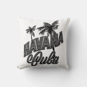 Havanna Kuba Vintage-Schriftart-Kunst. Kissen
