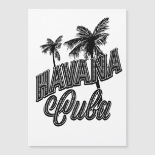 Havanna Kuba Vintage-Schriftart-Kunst. Magnetkarte