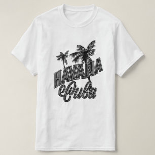 Havanna Kuba Vintage-Schriftart-Kunst. T-Shirt