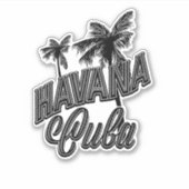 Havanna Kuba Vintage Schriftkunst. Aufkleber (Vorderseite)