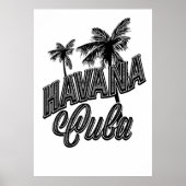 Havanna Kuba Vintage Schriftkunst. Poster (Vorne)