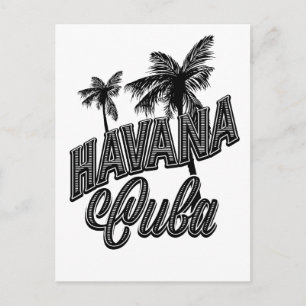 Havanna Kuba Vintage Schriftkunst. Postkarte