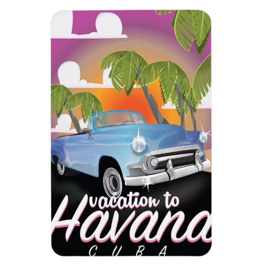 Havanna, Kuba Vintages Auto Ferien Poster Magnet (Vertikal)