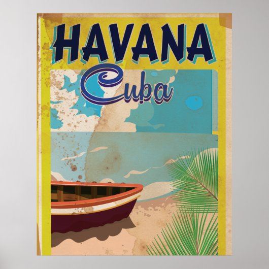 Havanna, Kuba Vintages Urlaubspenster Poster (Vorne)