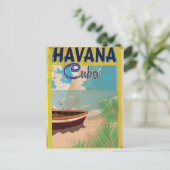 Havanna, Kuba Vintages Urlaubspenster Postkarte (Stehend Vorderseite)