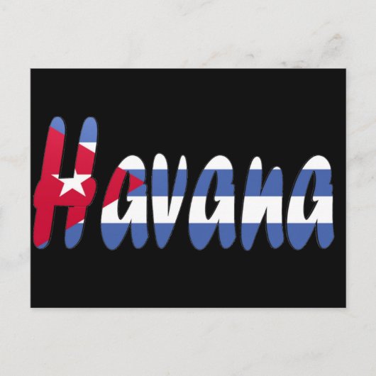 Havanna, kubanische Flagge Postkarte (Vorderseite)