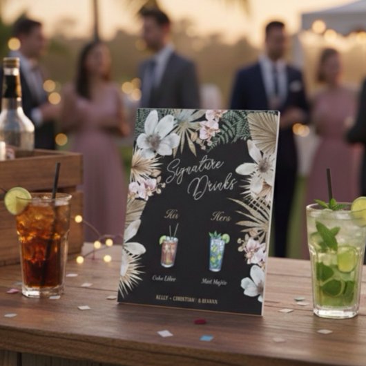 Havanna Nights Kubanische Unterschrift Drinks Sockelschild