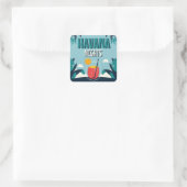 "Havanna Nights" Quadratischer Aufkleber (Tasche)