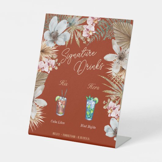 Havanna Nights Tropical Cuban Signature Drinks Sockelschild (Vorderseite)