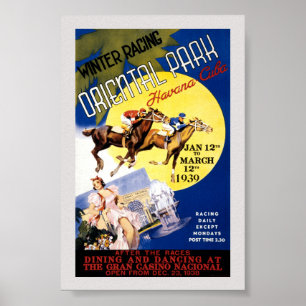 Havanna Pferderennen Vintage Reiseposter Poster