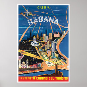 Havanna-Reiseposter Kubanische Kunst Kuba-Druck Poster