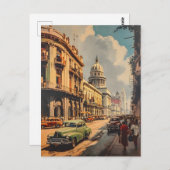 Havanna Straßen: Vintage Postkarte (Vorne/Hinten)