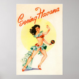 Havanna Vintage Reiseplakat sehen Poster