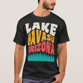 Havasu-Arizona-See Bootsfahrt Retro Vintages Typog T-Shirt
